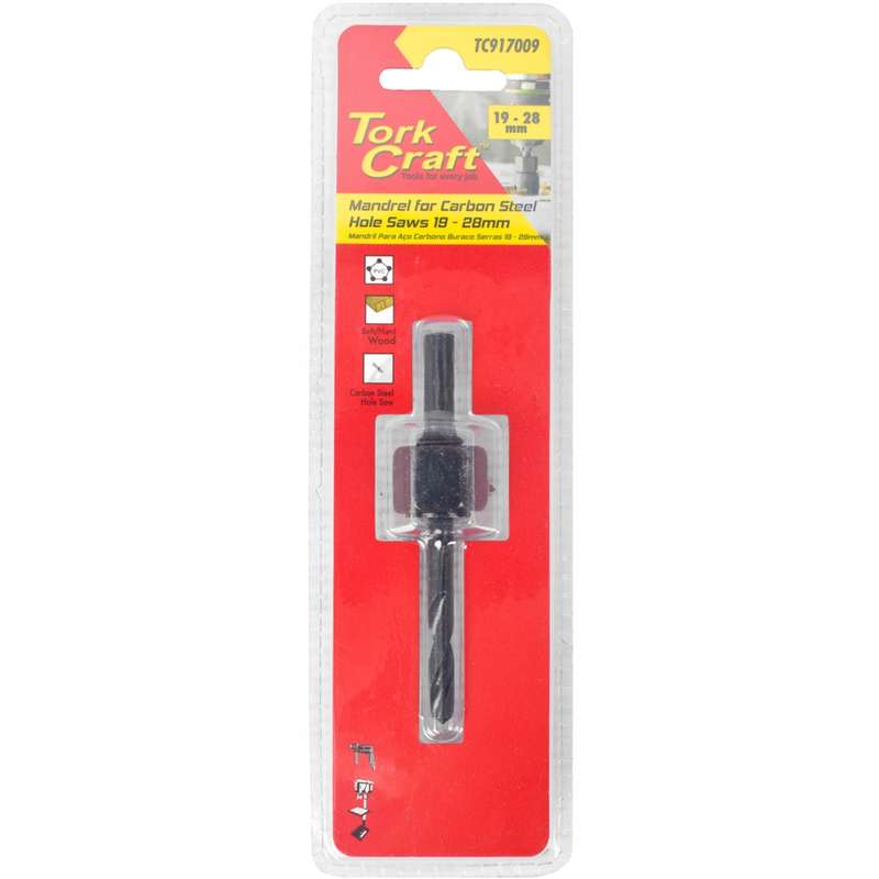 Tork Craft Mandrel For Carbon Steel Hole Saws19 - 28mm