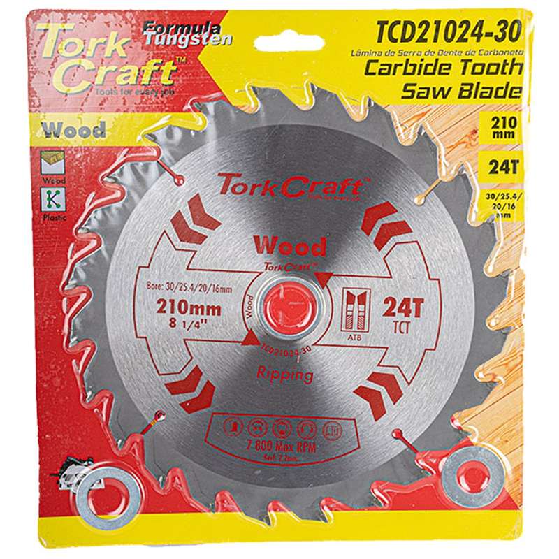 Tork Craft Blade Tct 210 X 24t 30-1-20-16 General Purpose Rip