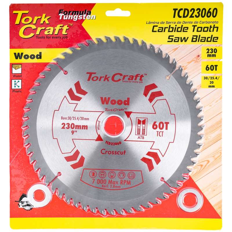 Tork Craft Blade Tct 230 X 60t 30/1/20 General Purpose Cross Cut