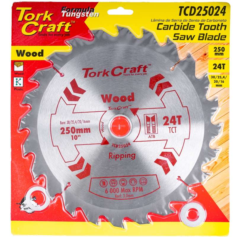 Tork Craft Blade Tct 250 X 24t 30-16 General Purpose Rip