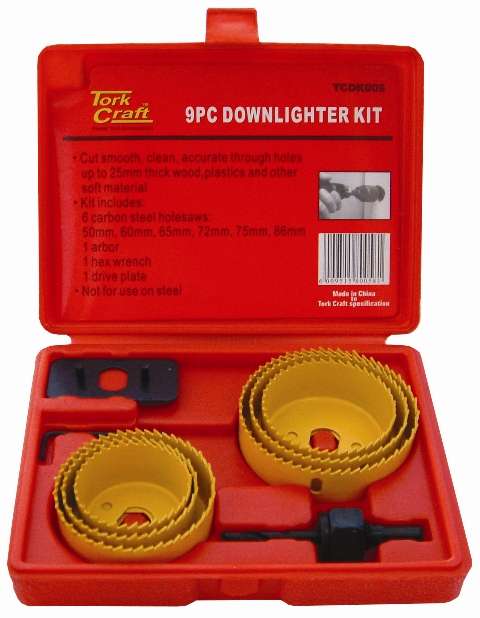 Tork Craft Downlighter Installers Kit 9pce In Case