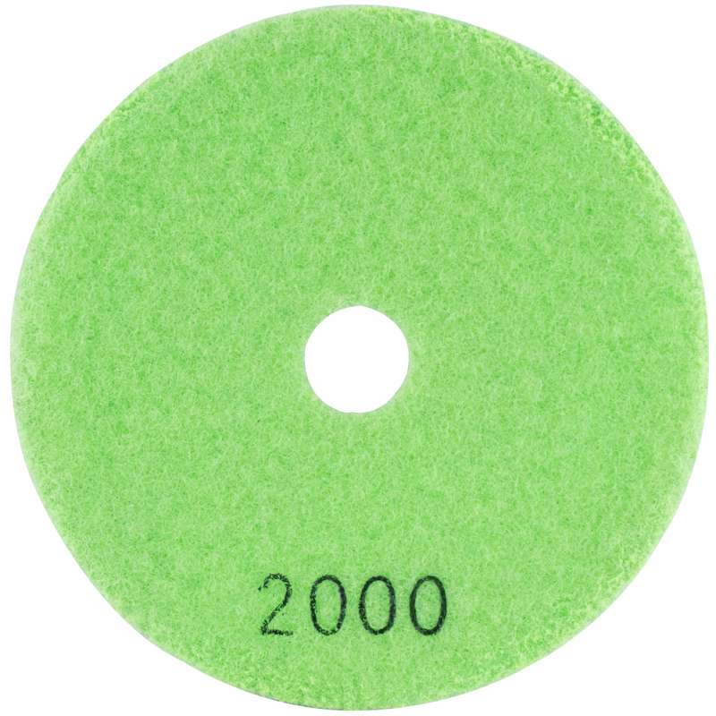 Tork Craft 100mm Diamond Wet Polishing Pad 2000 Grit Lime Green
