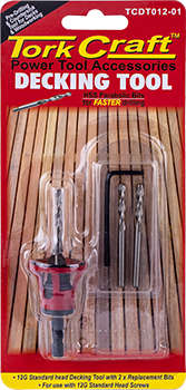 Tork Craft Decking Tool 12g Std Head Pre-drill & Countersink