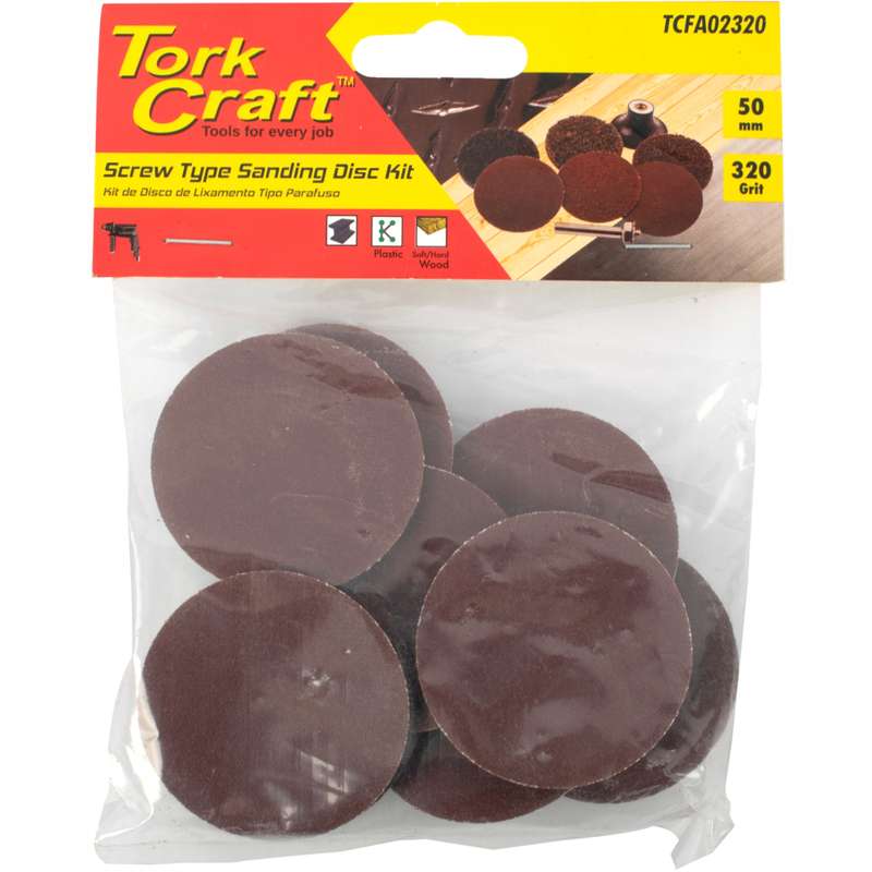 Tork Craft Sand Disc Screw Type 50mm 320g 10pc For Surface Conditioning Kit