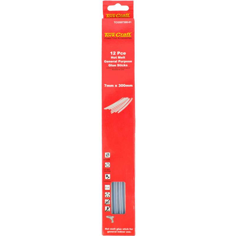 Tork Craft Glue Stick 07 X 300mm 12pc Hot Melt Gen. Purpose Eva 18000cps