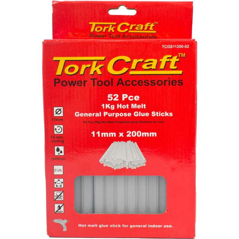 Tork Craft Glue Stick 11 X 200mm 52pc 1kg Hot Melt Gen. Purpose Eva 18000cps
