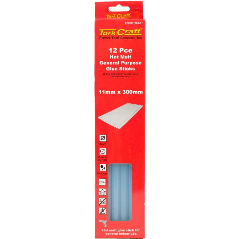 Tork Craft Glue Stick 11 X 300mm 12pc Hot Melt Gen. Purpose Eva 18000cps