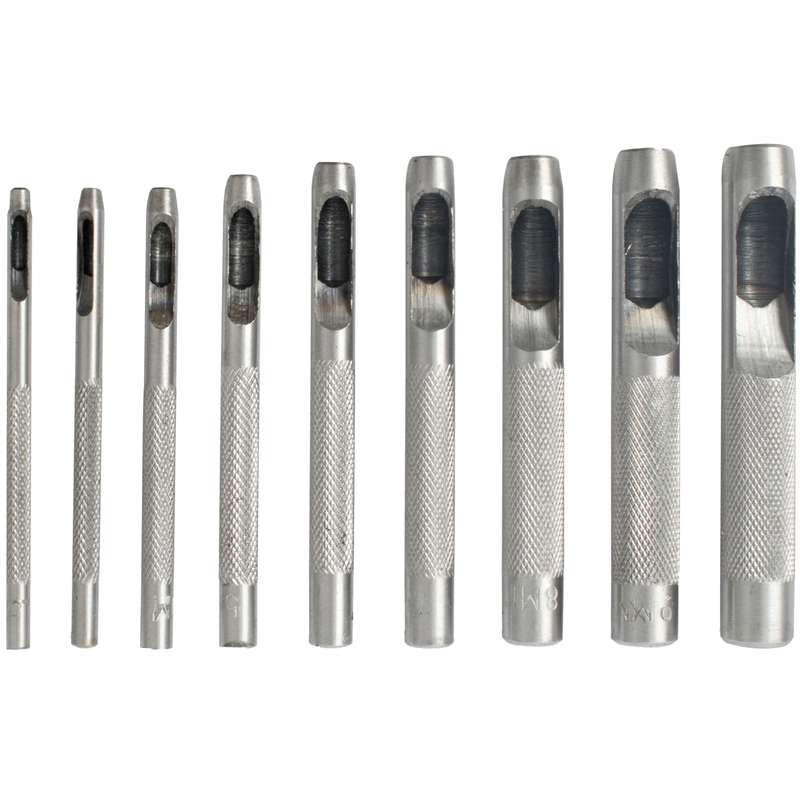 Tork Craft Hollow Punch Set 9pc 2.5-10mm Carb. Steel