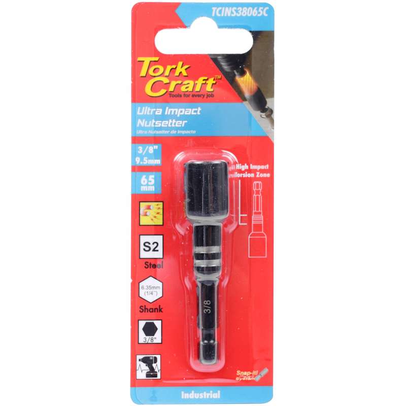 Tork Craft Impact Nutsetter 3/8\'x 65mm Magnetic Carded