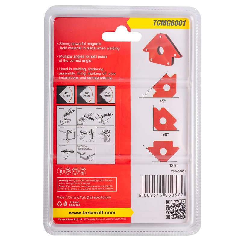 Tork Craft Magnetic Welding Holder 11.4kg P/force 45-90-135 Deg Multi Angle