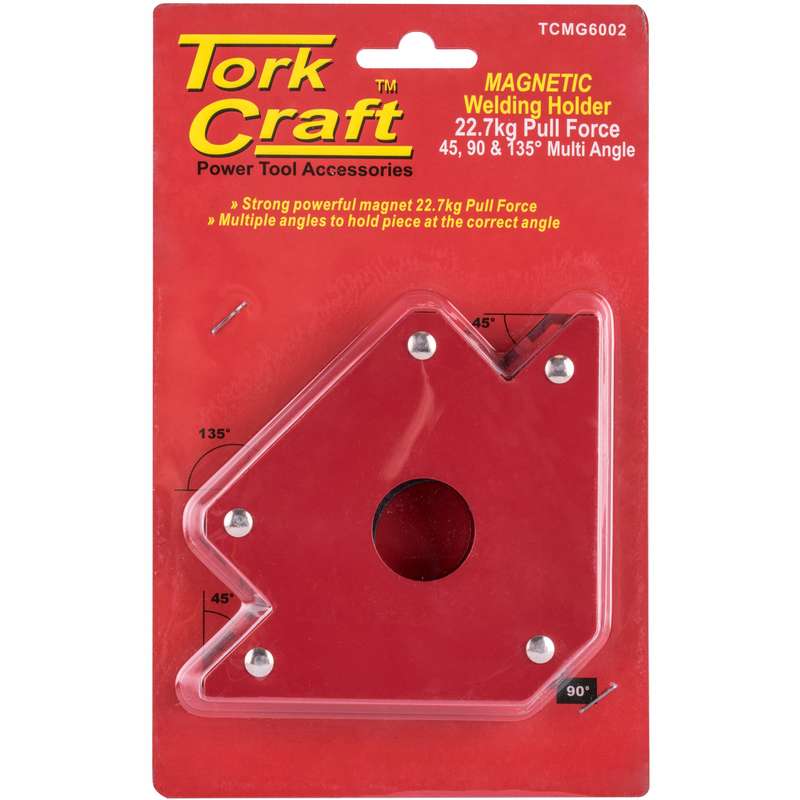 Tork Craft Magnetic Welding Holder 22.7kg P/force 45-90-135 Deg. Multi Angle