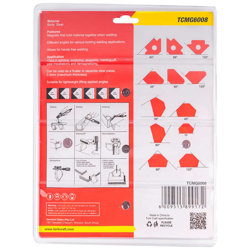 Tork Craft 6pc Welding Magnet Set