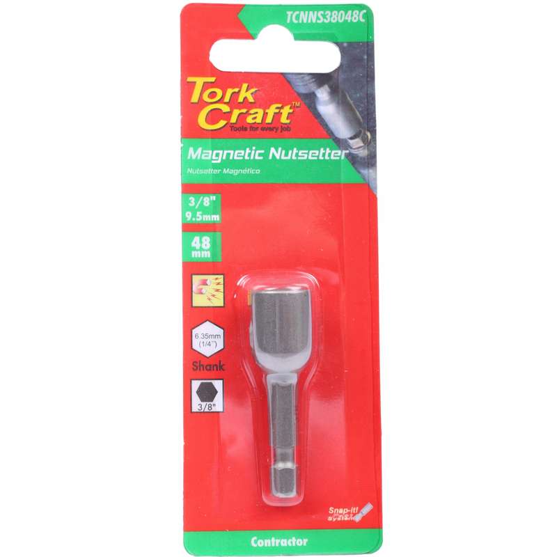 Tork Craft Magnetic Nutsetter 3/8 X 48mm Carded