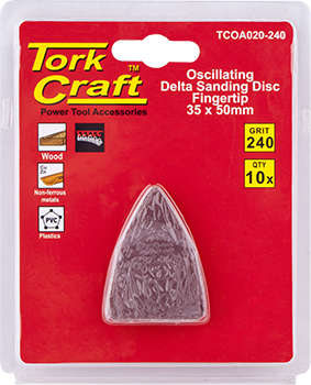 Tork Craft Oscillating Sandpaper A/o 35x50mm 10pc  Fingertip 240grit