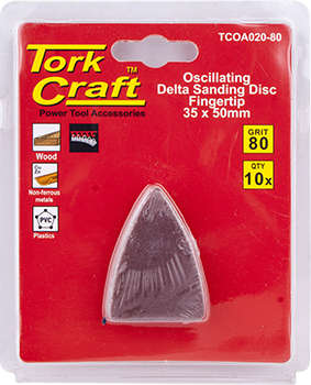 Tork Craft Oscillating Sandpaper A/o 35x50mm 10pc Fingertip 80grit
