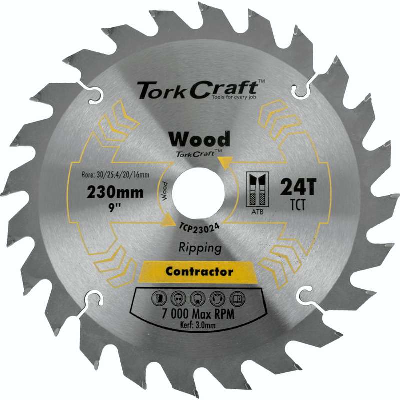 Tork Craft Blade Contractor 230x24t 30/1/2 Circular Saw Tct