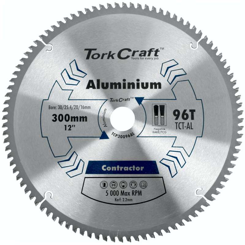 Tork Craft Blade Contractor Alum 300 X 96t 30/1/20/16 Circular Saw Tct