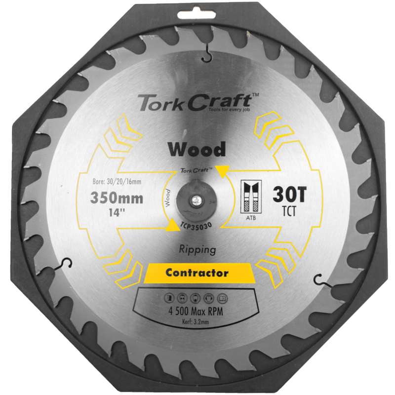 Tork Craft Blade Contractor 350 X 30t 30/1 Circular Saw Tct