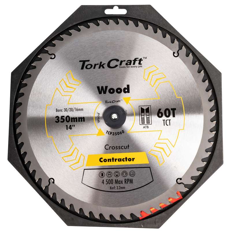 Tork Craft Blade Contractor 350 X 60t 30 Circular Saw Tct