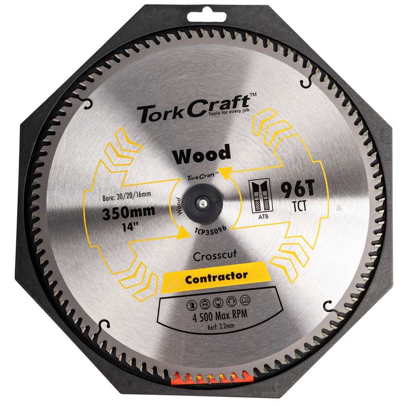 Tork Craft Blade Contractor 350 X 96t 30/1 Circular Saw Tct
