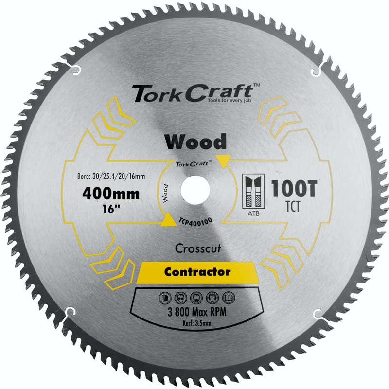 Tork Craft Blade Contractor 400 X 100t 30/1 Circular Saw Tct