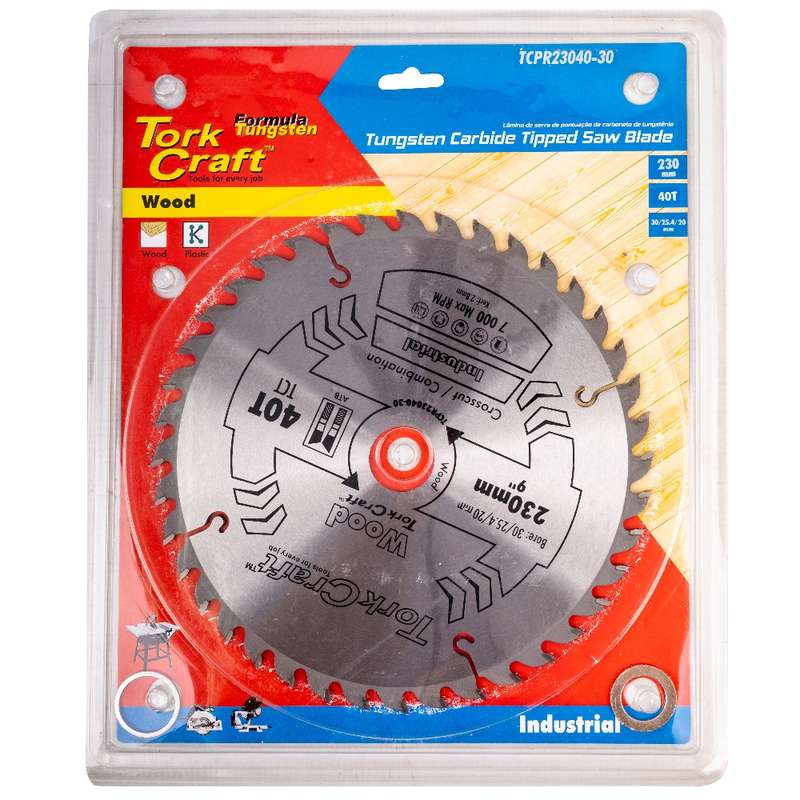 Tork Craft Blade Tct 230 X 40t 30/1/20 Atb Positive Profesional Industrial