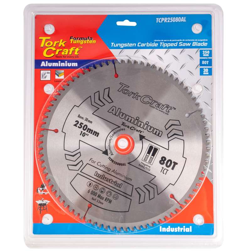 Tork Craft Blade Tct 250 X 80t 30mm Alum Tcg Negative Profesional Industrial