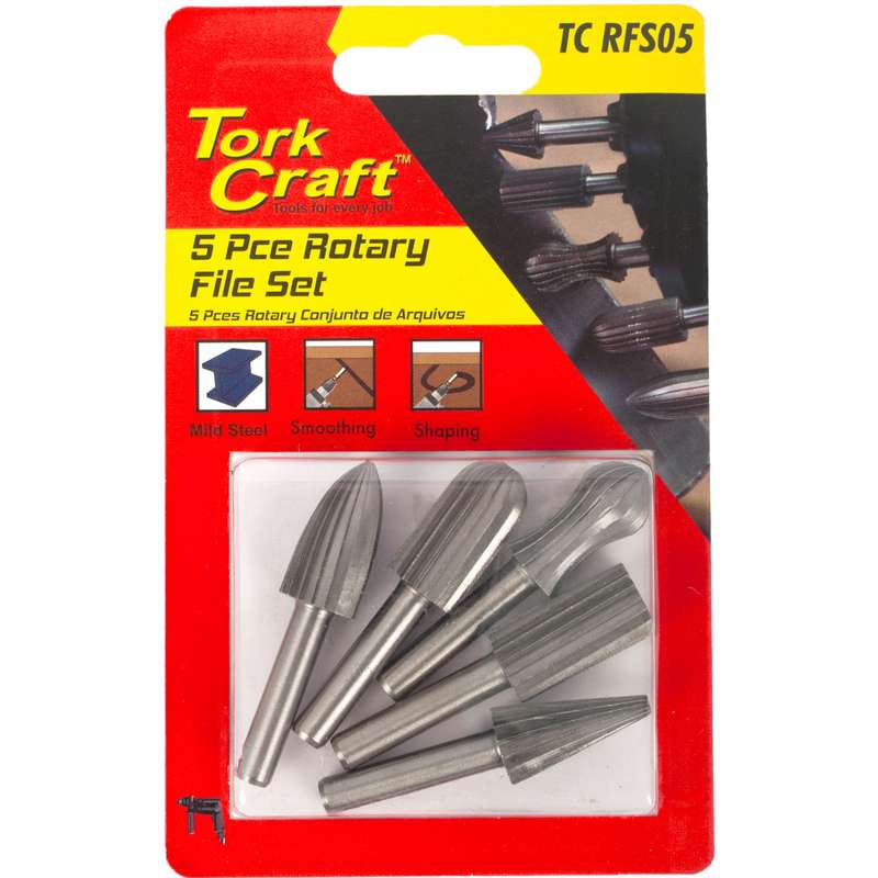 Tork Craft Rotary File Set 5 Piece