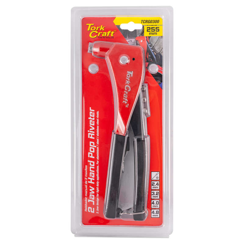 Tork Craft Aluminium Hand Pop Riveter  4.8mm Max 2 Jaw