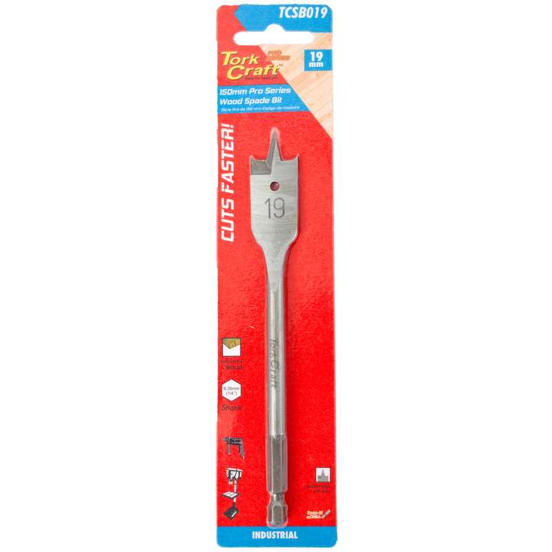 Tork Craft Spade Bit Pro Series 19mm X 150mm