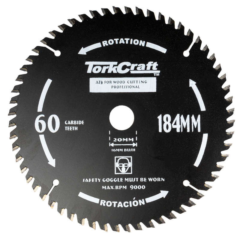 Tork Craft Blade Thin Kerf 184x60t 20/16