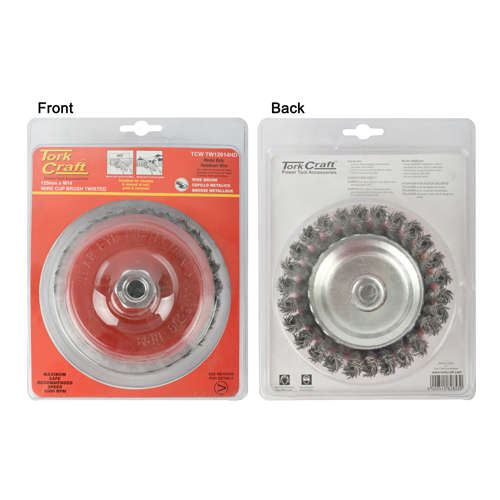 Tork Craft Wire Cup Brush Twisted 125mmxm14 With 0.80mm Wire