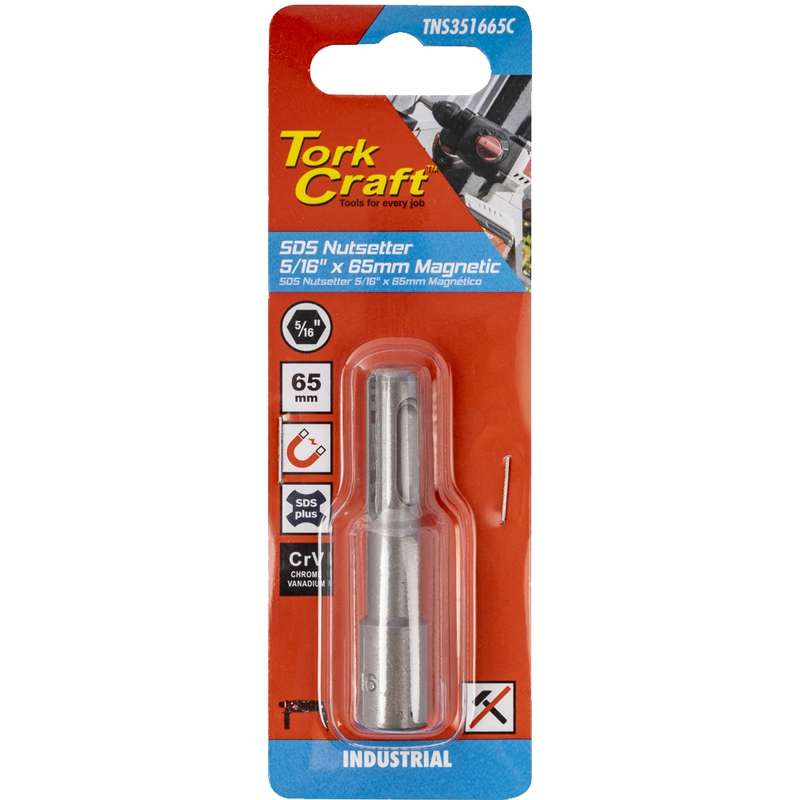 Tork Craft Sds Nutsetter 5/16x65mm Magnetic Carded