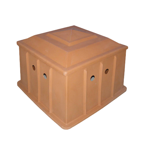 PUMP AND FILTER BOX  900x900x700mm BROWN