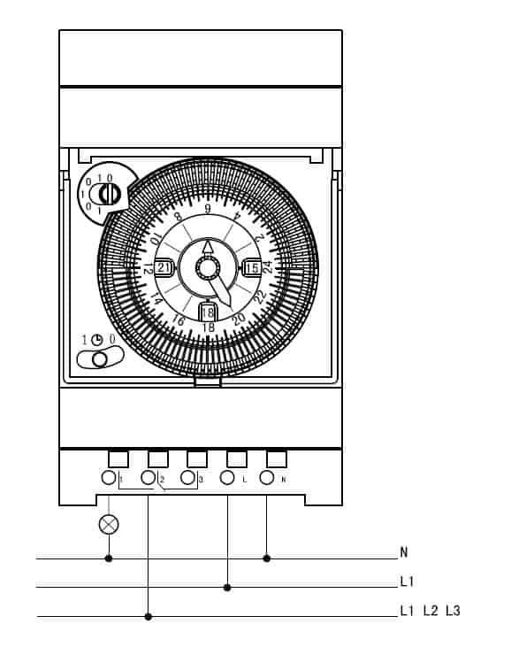 POOL TIME SWITCH ANALOGUE SWIMMING POOL TIMER WITH BACKUP BATTERY