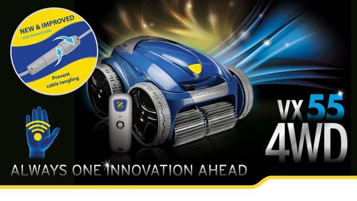 ROBOTIC POOL CLEANER ZODIAC VX55 WITH CADDY