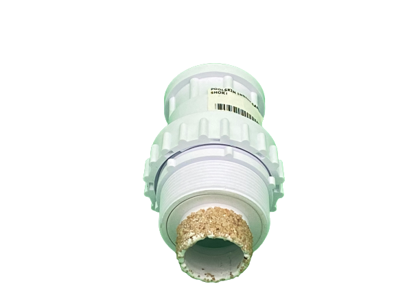 POOLSKIM UNION WITH SHORT SANDED ADAPTOR WHITE