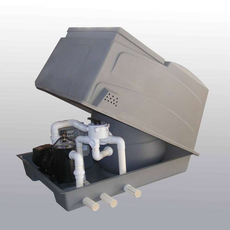 POOL PUMP AND FILTER WITH HOUSING 0.75KW/3BAG (COMBI BOX ) WITH ELECTRICAL DB