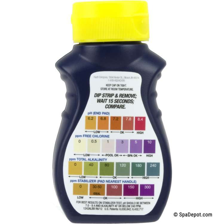 POOL TEST STRIPS AquaChek CHLORINE 4-in-1