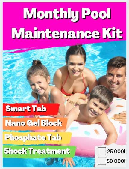 POOL CARE MONTHLY POOL MAINTENANCE KIT 25000LT
