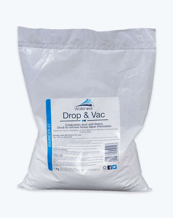 POOL CLARIFIER WATERWELL DROP AND VAC 2KG