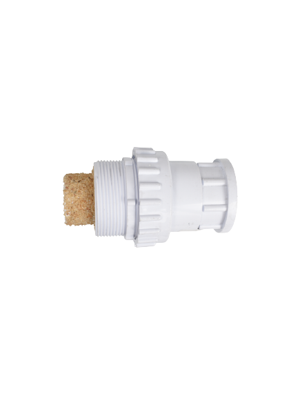 POOLSKIM UNION WITH SHORT SANDED ADAPTOR WHITE