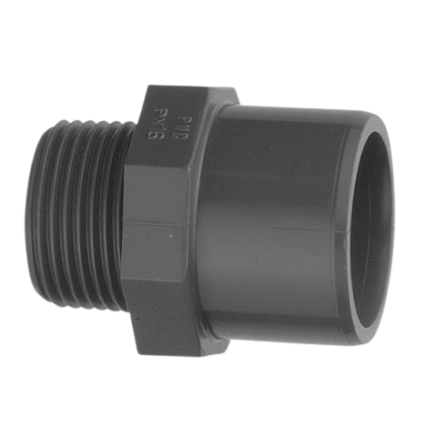 PVC FITTING ADAPTOR 63mmX2inch MALE UPVC GREY H/DUTY