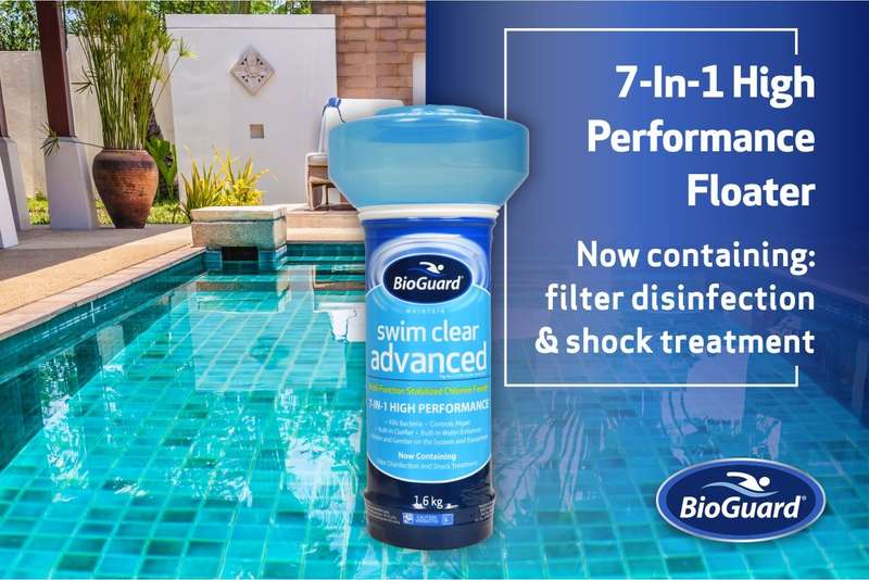 POOL FLOATER BIOGUARD SWIM CLEAR ADVANCED 7 IN 1 (1.6KG)