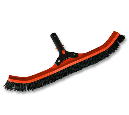 POOL PRO CURVED POOL BRUSH 560MM WITH V-CLIP  NYLON BRISTLES