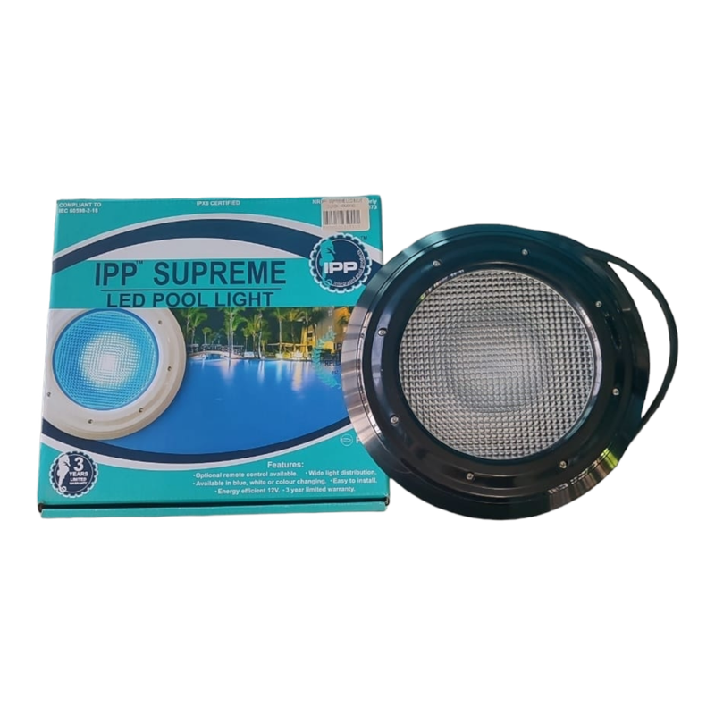 POOL LIGHT IPP "SUPREME" LED RETROFIT RGBW COLOUR CHANGING (BLACK FACE)