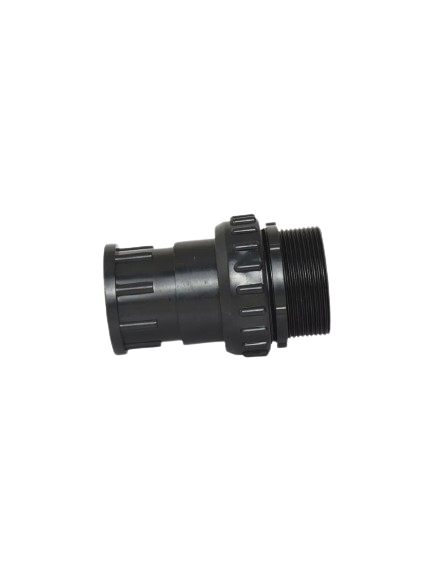 POOL FITTING PVC UNION 50mm 2MALE THREAD AQUAMAX (BLACK)