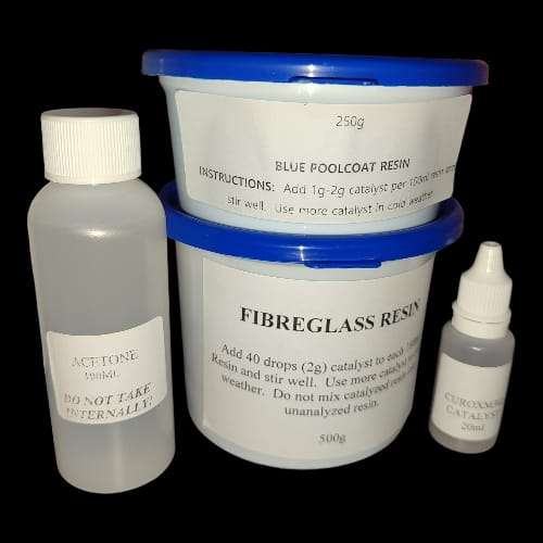 FIBREGLASS POOL REPAIR KIT BLUE