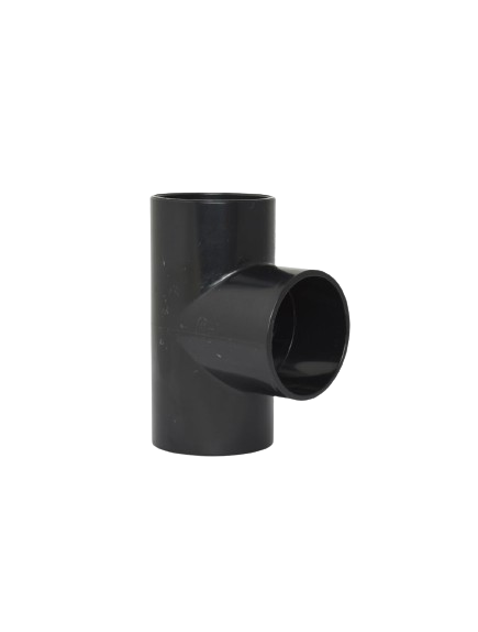POOL FITTING PVC T-PIECE 50mm BLACK