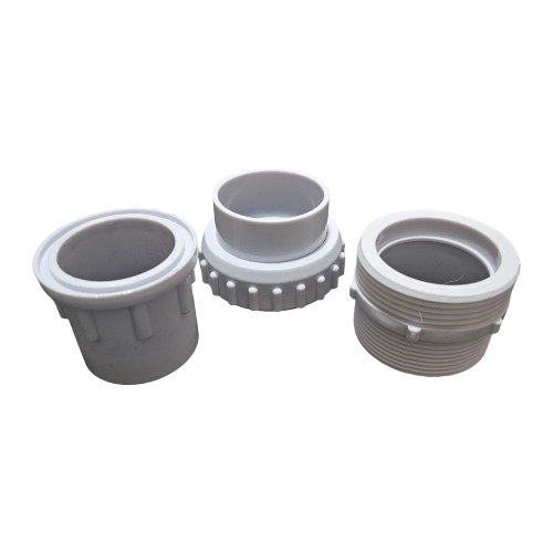 POOL FITTING PVC UNION 50mm 2MALE THREAD AQUAMAX (WHITE)